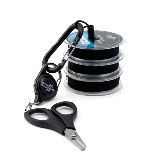 Stripes Leader Set -Vorfachsystem, Fluorcarbon Vorfach, Angelschere-