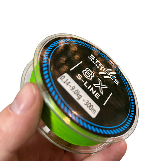 Stripes S-Line Chartreuse 300M -Angelschnur, 8fach geflochten-